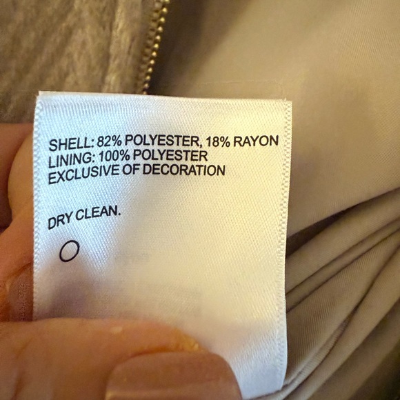 Tan and brown vintage jacket with faux leather collar zipper jacket size medium - Picture 5 of 8